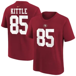 George kittle san francisco 49ers nike youth player name number t shirt Scarlet