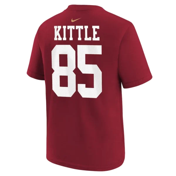 George kittle san francisco 49ers nike youth player name number t shirt Scarlet Yth L