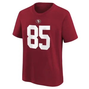 George kittle san francisco 49ers nike youth player name number t shirt Scarlet Yth M