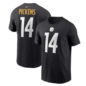 George pickens pittsburgh steelers nike player name number t shirt Black