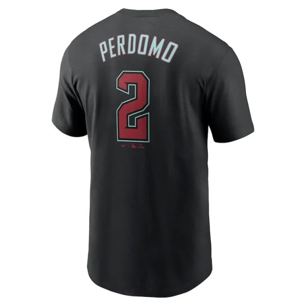 Geraldo perdomo arizona diamondbacks nike 2024 fuse name number t shirt Black L