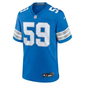 Giovanni manu detroit lions nike team game jersey Blue M