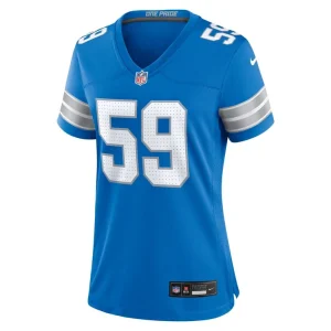 Giovanni manu detroit lions nike womens team game jersey Blue M
