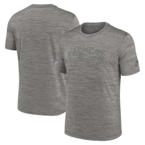 Green bay packers nike 2023 sideline alternate logo performance t shirt Heather charcoal