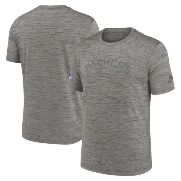 Green bay packers nike 2023 sideline alternate logo performance t shirt Heather charcoal