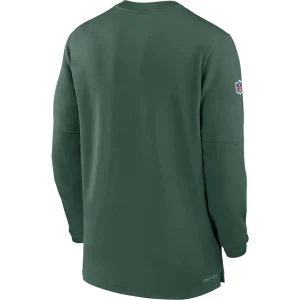 Green bay packers nike 2023 sideline performance long sleeve tri blend quarter zip top Green L