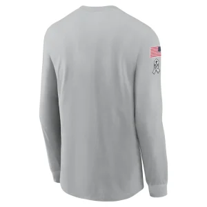 Green bay packers nike 2024 salute to service long sleeve t shirt Gray L