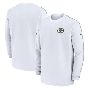 Green bay packers nike 2024 sideline coaches long sleeve top White