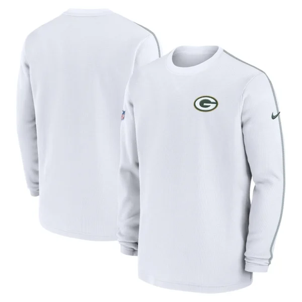 Green bay packers nike 2024 sideline coaches long sleeve top White
