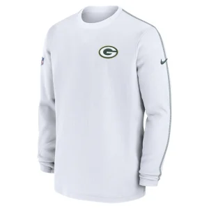 Green bay packers nike 2024 sideline coaches long sleeve top White M