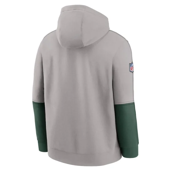 Green bay packers nike alternate logo club tri blend pullover hoodie Gray L