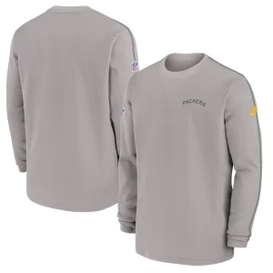 Green bay packers nike alternate logo coach long sleeve top Gray