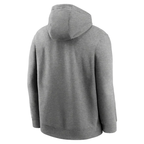 Green bay packers nike big tall rewind club fleece pullover hoodie Heather charcoal 3XT