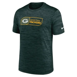 Green bay packers nike big tall velocity jock tag performance t shirt Green 2XT