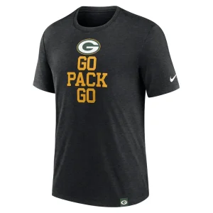 Green bay packers nike blitz tri blend t shirt Heather black M