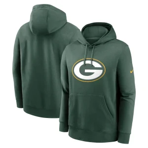 Green bay packers nike club logo pullover hoodie Green