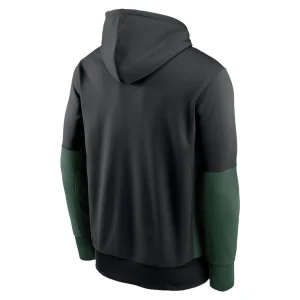 Green bay packers nike color block fleece performance pullover hoodie Black L