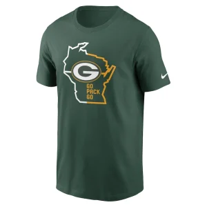 Green bay packers nike essential local phrase t shirt Green M