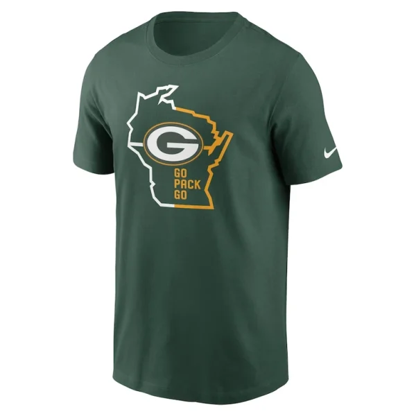 Green bay packers nike essential local phrase t shirt Green M