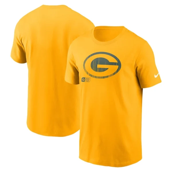 Green bay packers nike faded essential t shirt Gold