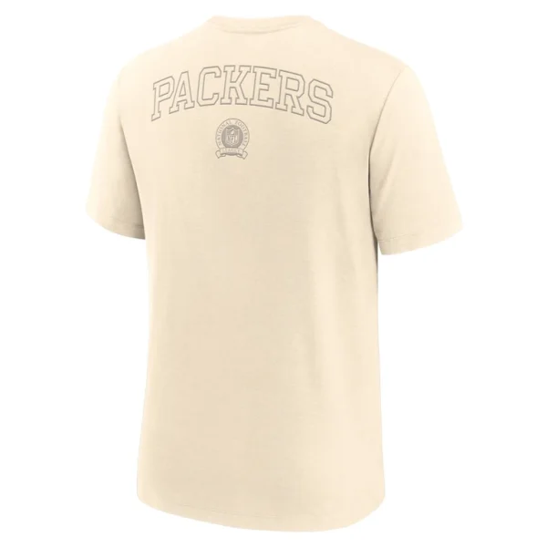 Green bay packers nike glory tri blend t shirt Cream L