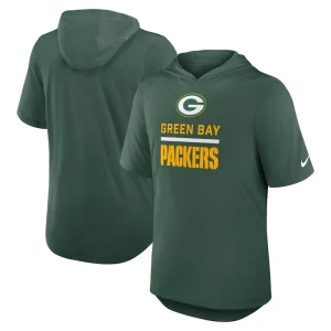 Green bay packers nike lockup tri blend hoodie t shirt Green