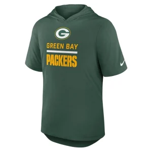 Green bay packers nike lockup tri blend hoodie t shirt Green M