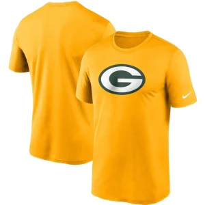 Green bay packers nike logo essential legend performance t shirt Gold