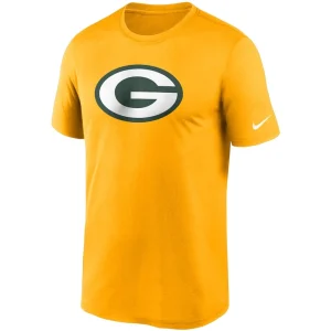 Green bay packers nike logo essential legend performance t shirt Gold M