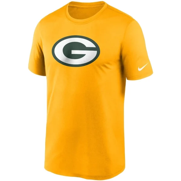 Green bay packers nike logo essential legend performance t shirt Gold M