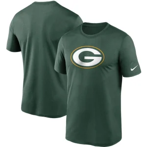 Green bay packers nike logo essential legend performance t shirt Green