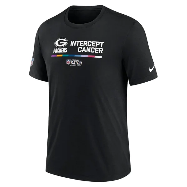 Green bay packers nike nfl crucial catch performance t shirt Black M