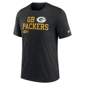Green bay packers nike overlap lockup tri blend t shirt Black M