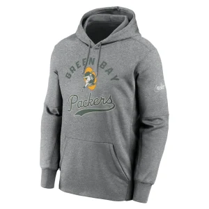 Green bay packers nike performance fleece pullover hoodie Heather gray M