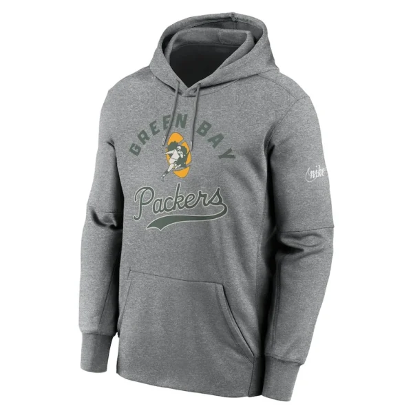 Green bay packers nike performance fleece pullover hoodie Heather gray M