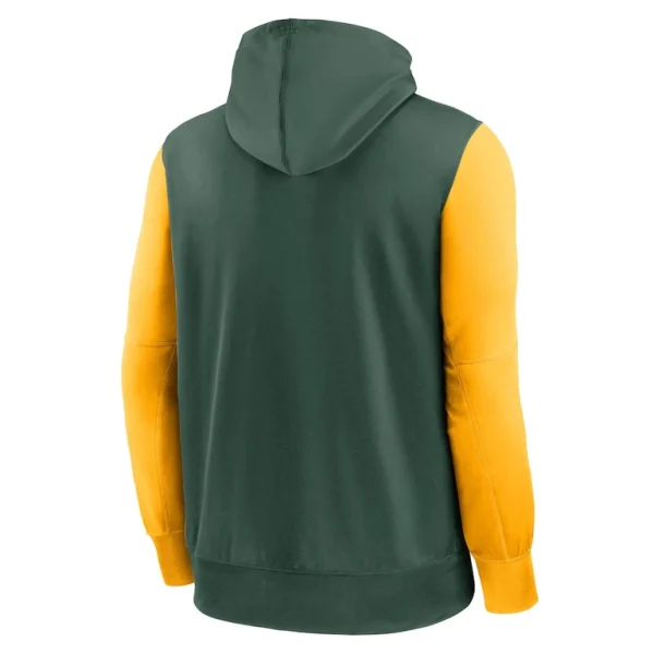 Green bay packers nike performance full zip hoodie Green L