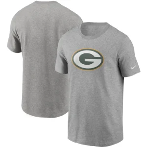 Green bay packers nike primary logo t shirt Heathered gray