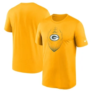 Green bay packers nike primetime legend icon performance t shirt Gold
