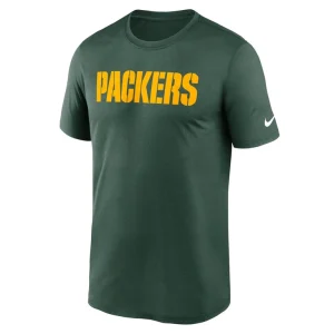 Green bay packers nike primetime legend wordmark performance t shirt Green M