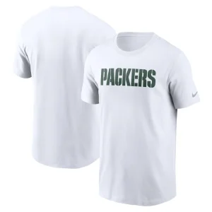 Green bay packers nike primetime wordmark essential t shirt White