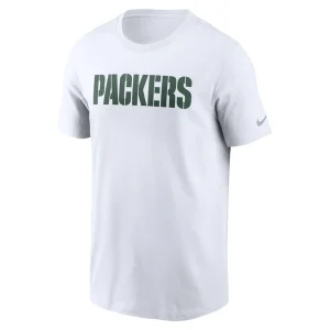 Green bay packers nike primetime wordmark essential t shirt White M