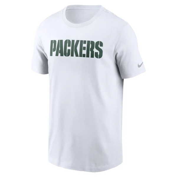 Green bay packers nike primetime wordmark essential t shirt White M