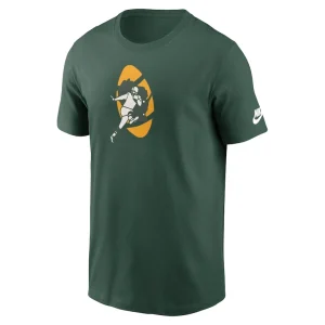 Green bay packers nike rewind logo essential t shirt Green M