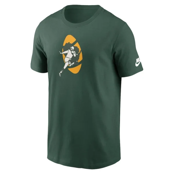Green bay packers nike rewind logo essential t shirt Green M