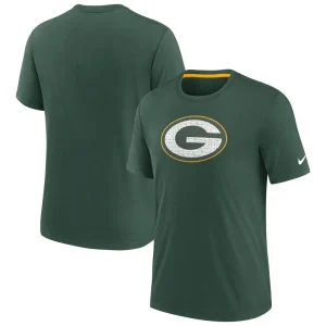 Green bay packers nike rewind playback logo tri blend t shirt Green
