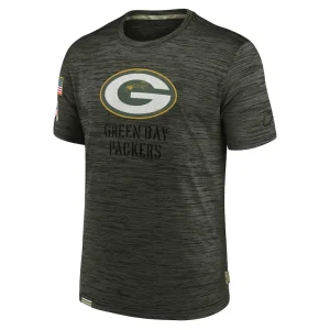 Green bay packers nike salute to service velocity team t shirt Olive M