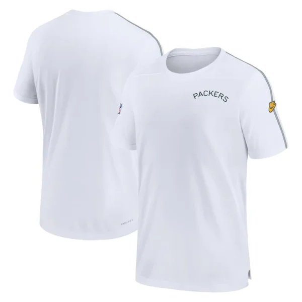 Green bay packers nike sideline alternate logo coach performance top White