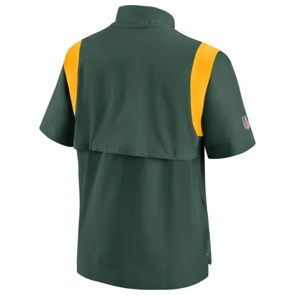 Green bay packers nike sideline coaches chevron lockup pullover top Kelly green L
