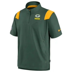 Green bay packers nike sideline coaches chevron lockup pullover top Kelly green M
