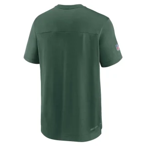 Green bay packers nike sideline coaches vintage chevron performance v neck t shirt Green L